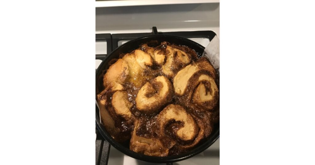 Sourdough Cinnamon rolls in pan