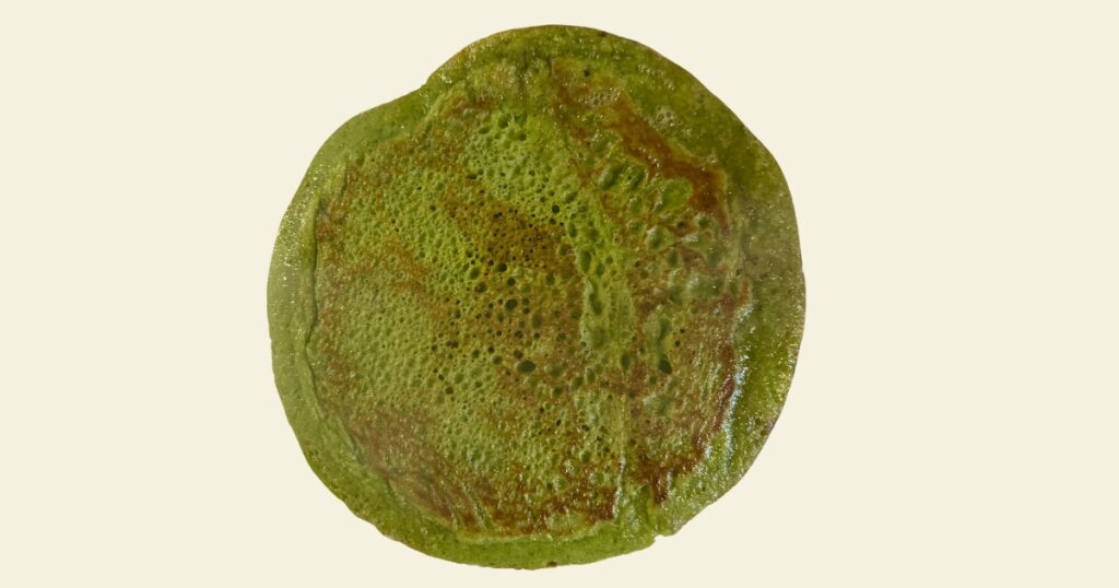 Green pancake without text overlay