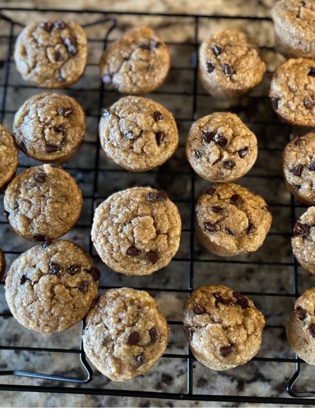 sourdough banana muffins close up - 1