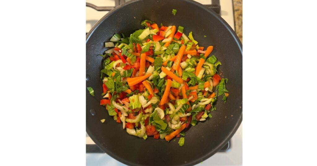 Stir Fry  Vegetables in pan