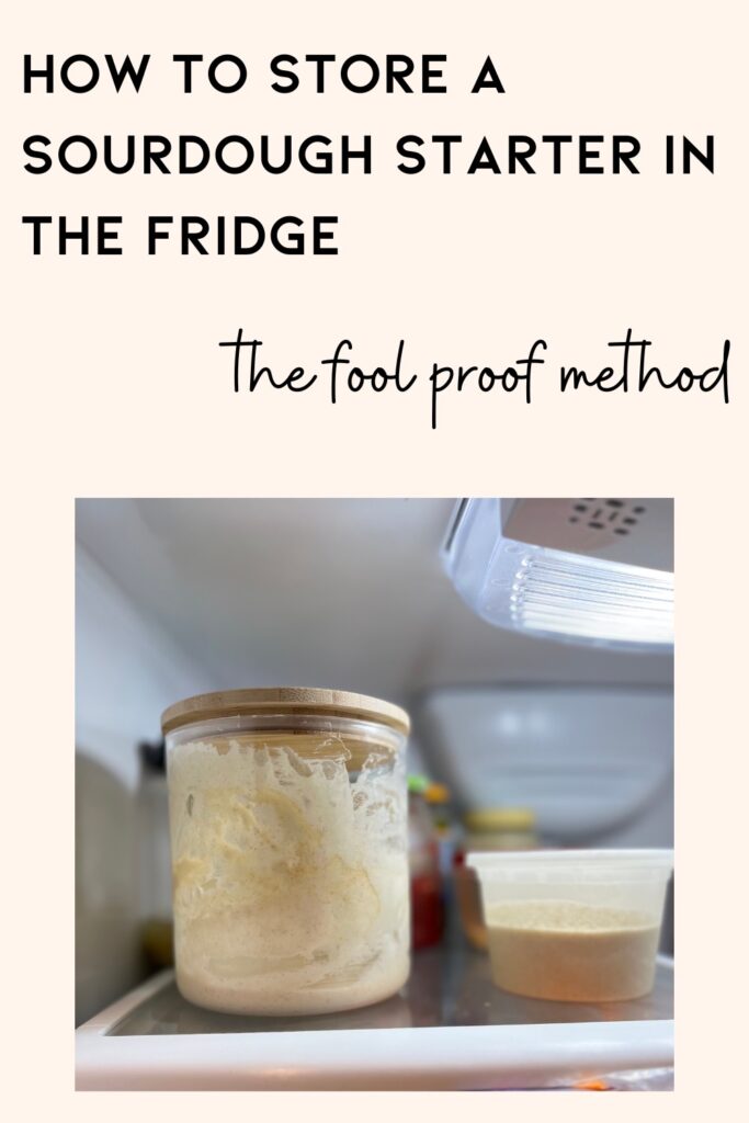 sourdough starter and discard in fridge