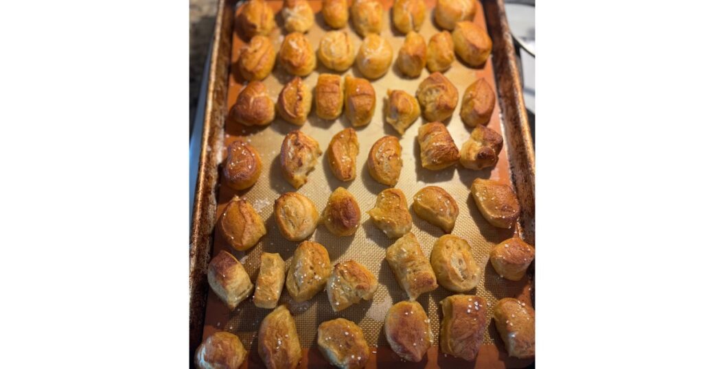 sheet of pretzel bites