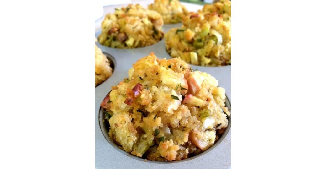 stuffing in muffin tins