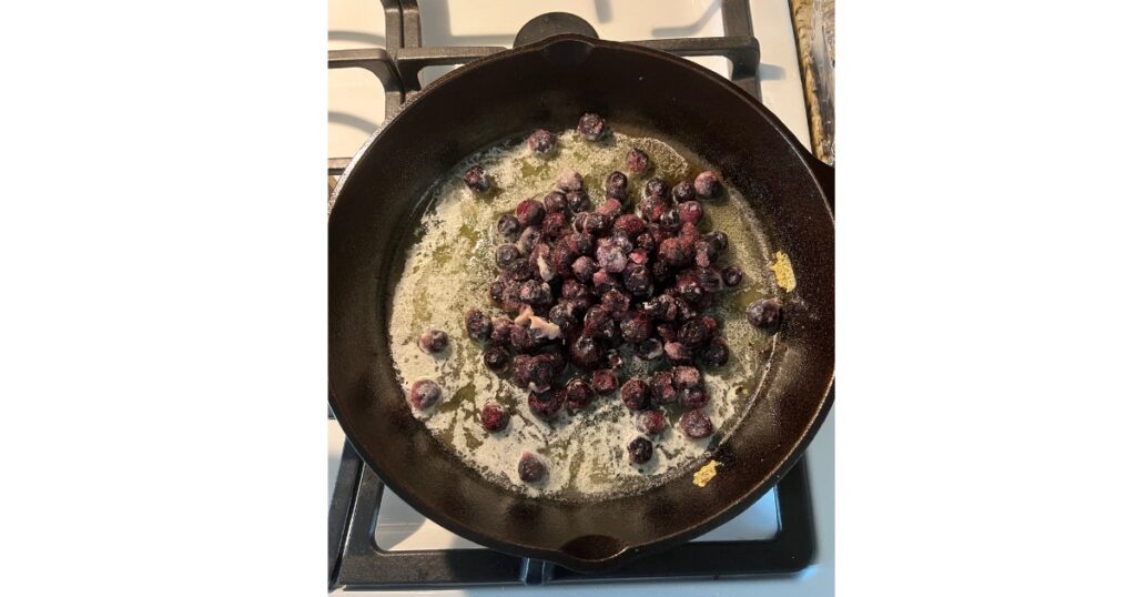 blueberries in cast iron skillet - 1