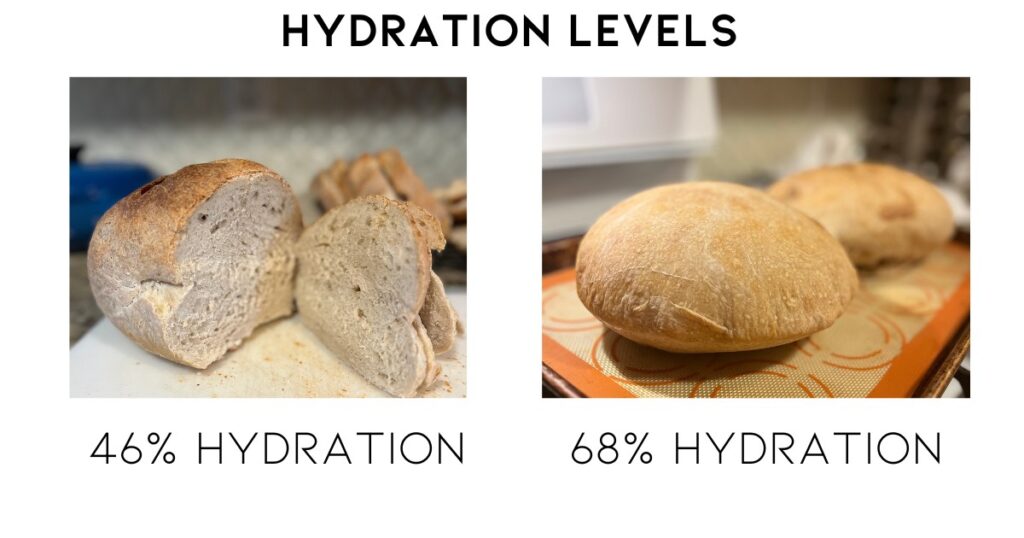 effect of hydration levels and sourdough bread