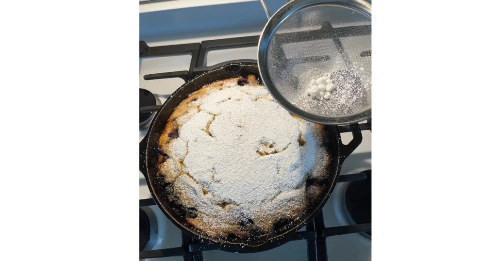 sourdough dutch baby powdered sugar - 1