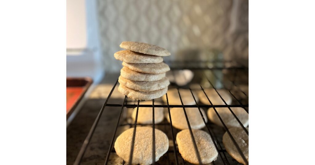 sourdough sugar cookie stack