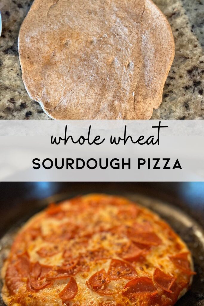 whole wheat sourdough pizza and dough