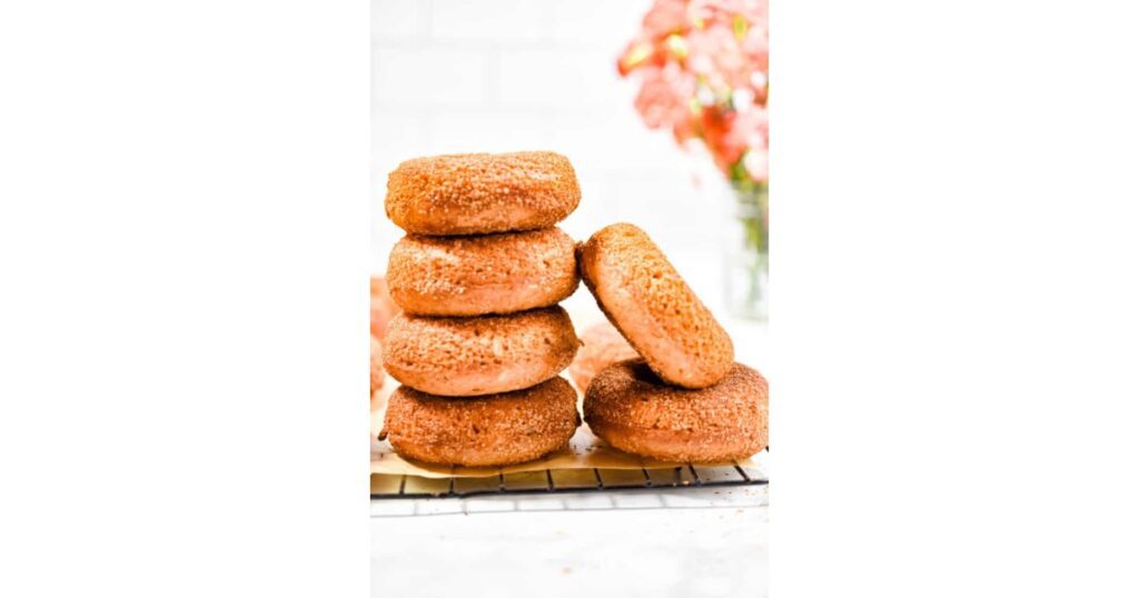 sourdough apple cider donuts stack