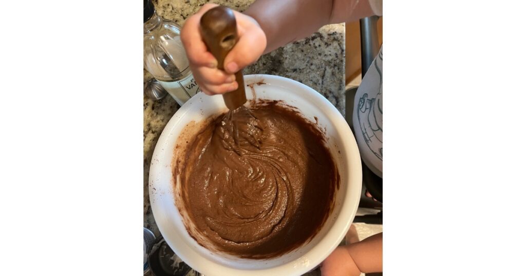 sourdough chocolate donut batter