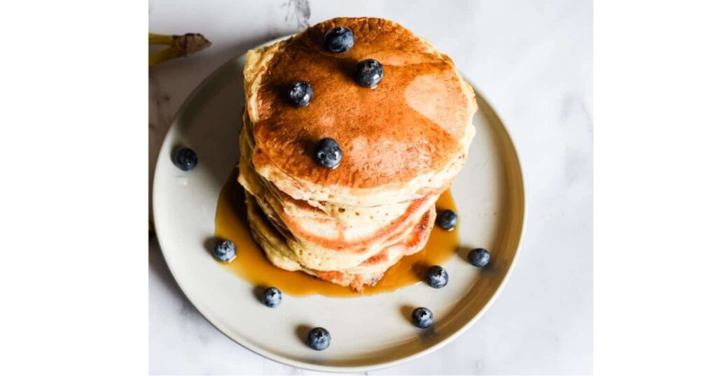 blueberries with maple syrup and blueberries.