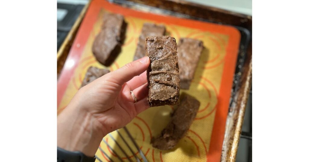 fudgy sourdough brownies over sheet pan