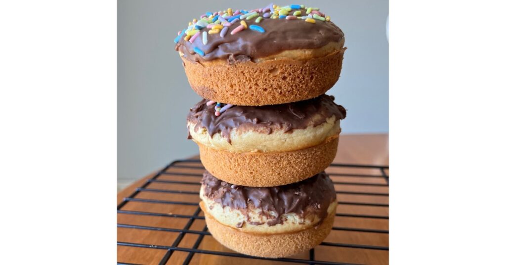 three sourdough donuts