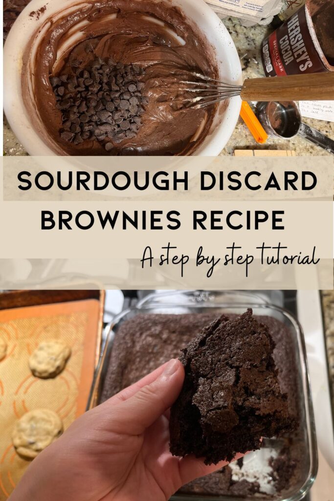 sourdough discard brownies recipe pin