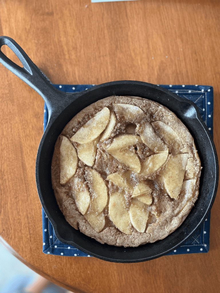 apple sourdough dutch baby