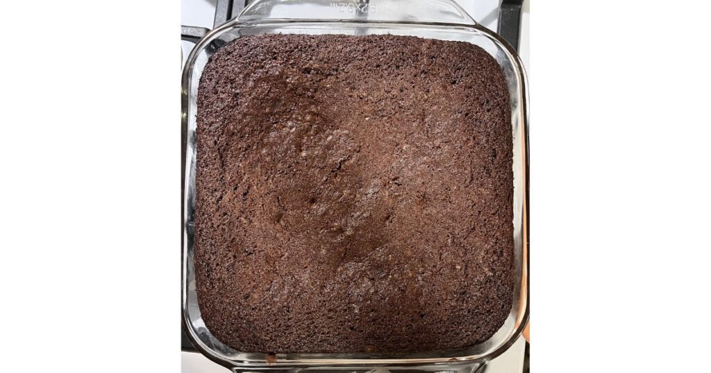 sourdough discard brownies in 8x8 pan