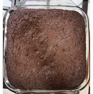 sourdough discard brownies in 8x8 pan