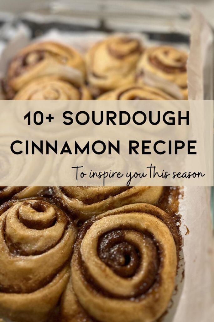 cinnamon rolls with text up front