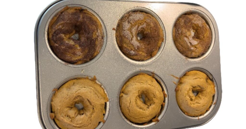 baked sourdough pumpkin donuts