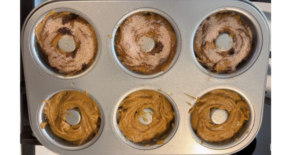 pumpkin donuts in a pan