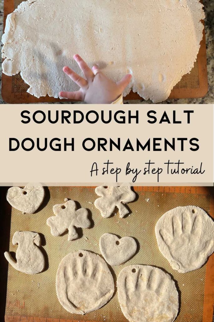 sourdough salt dough and sough ornaments on paper