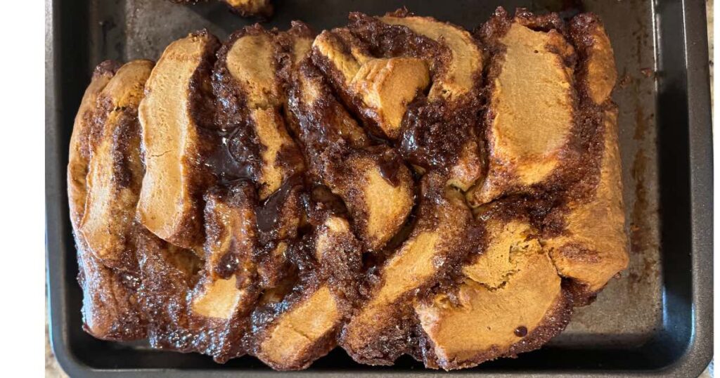 cinnamon bread cooling in pan