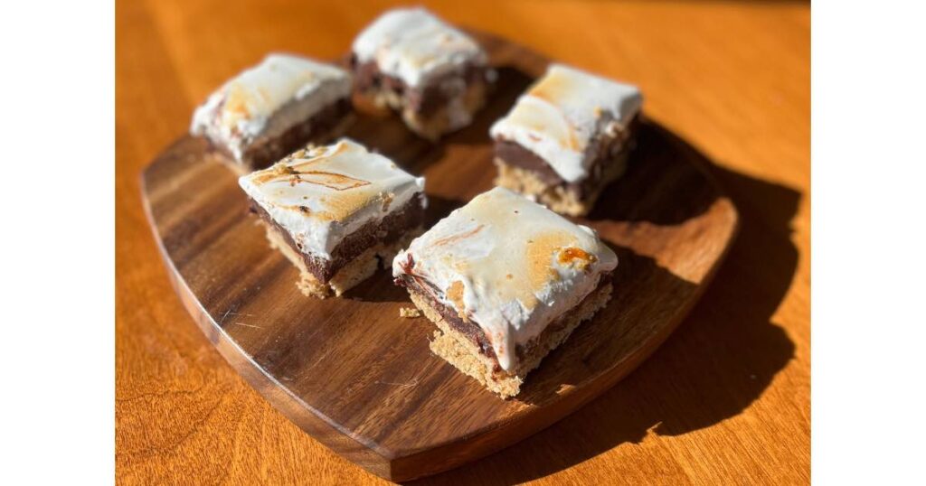 s'mores bars on table