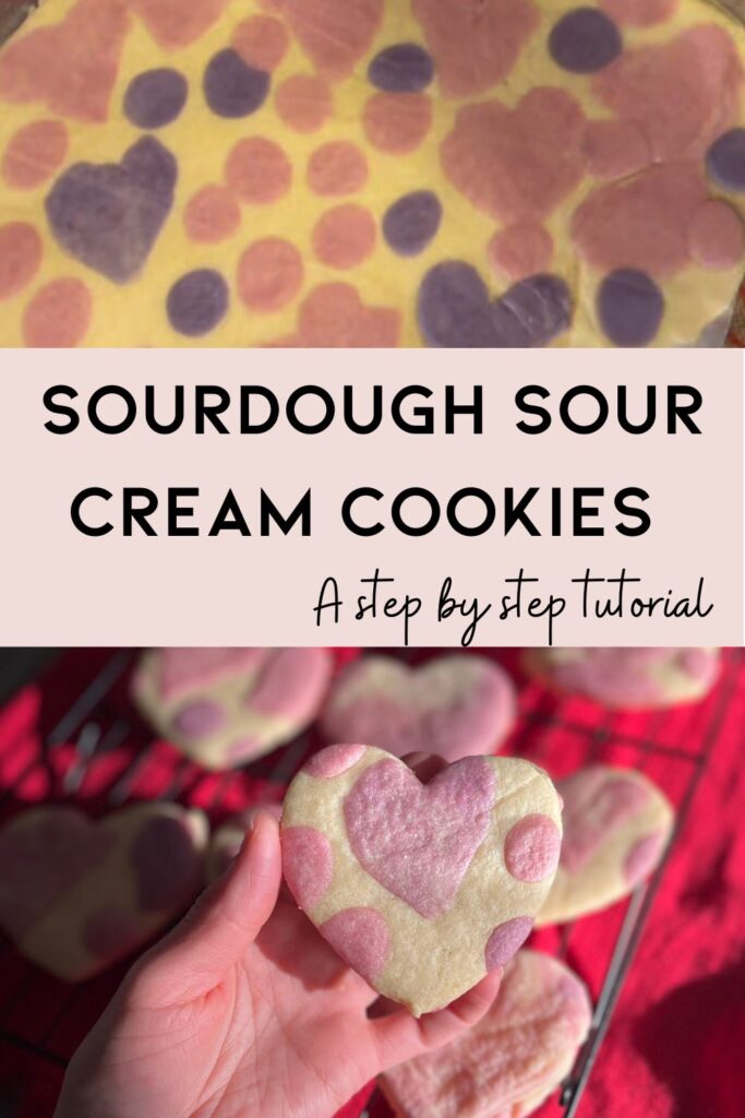 two pictures of sourdough sugar cookies