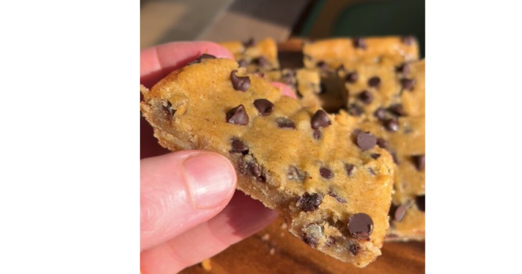 slice of sourdough blondies