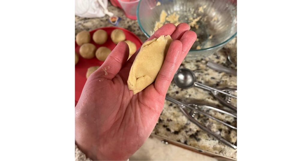 sealing sourdough almond croissant cookie dough