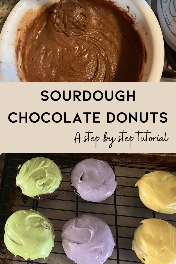 sourdough donuts and chocolate batter 