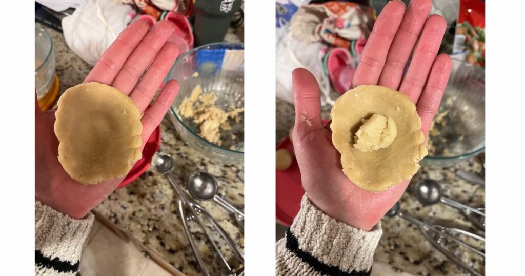 shaping sourdough croissant cookie dough