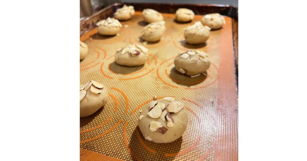 almond croissant cookie dough balls