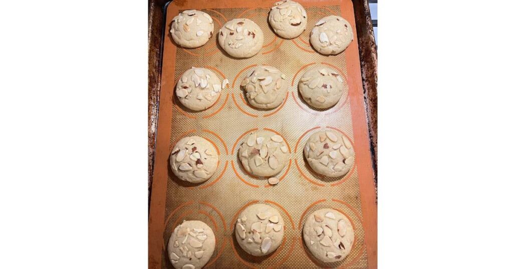 almond croissant cookies baked